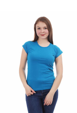 Бирюзовая женская футболка Бирюзовая женская футболка